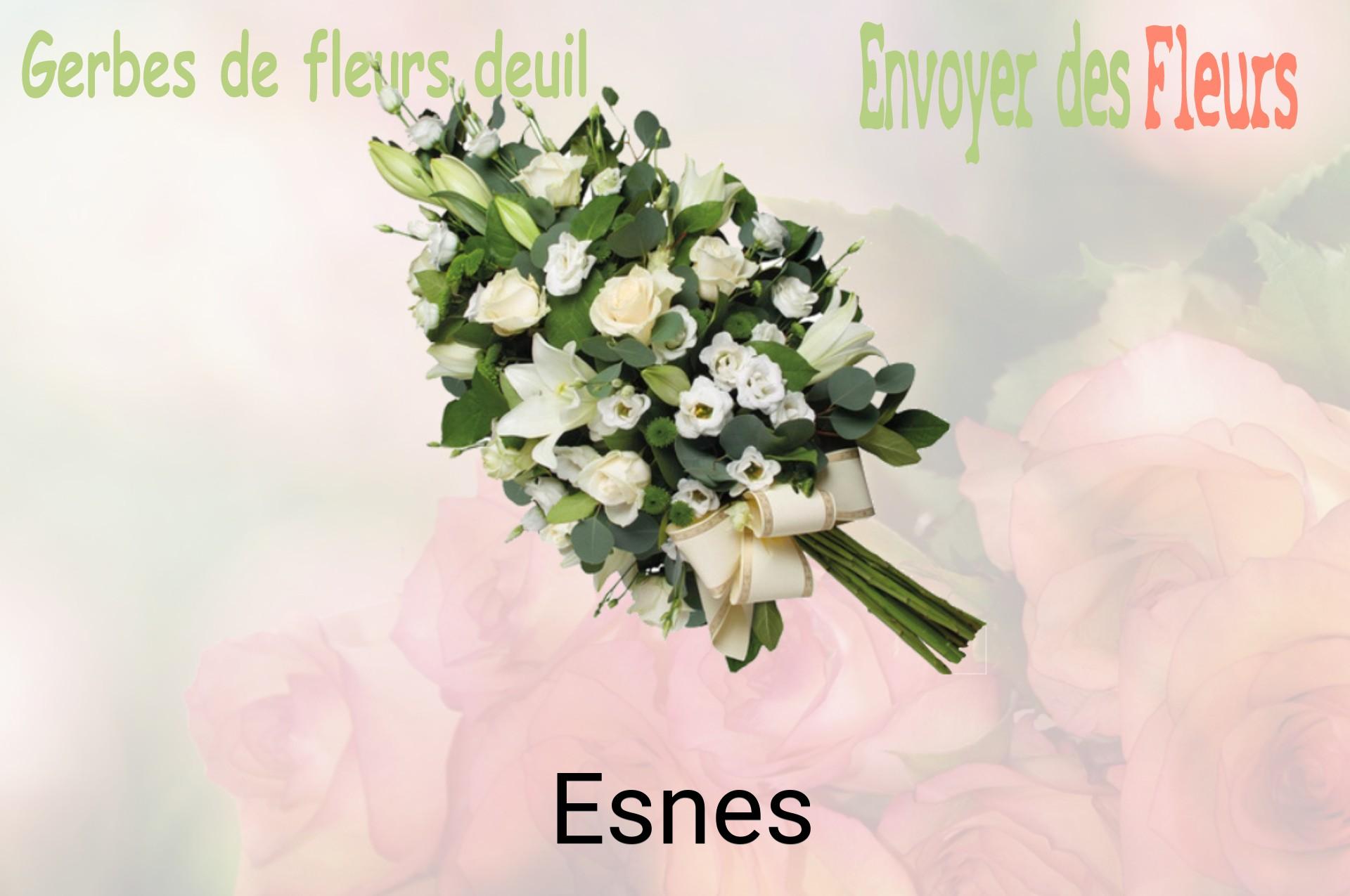 Gerbe de fleurs de deuil livrée à Esnes